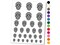 Dia De Los Muertos Mexican Sugar Skull with Flowers Day of the Dead Temporary Tattoo Water Resistant Fake Body Art Set